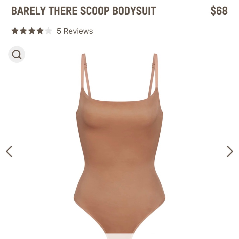 Skims Barley There Scoop Bodysuit in Sienna